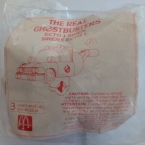 Vintage 1990 McDonald's The Real Ghostbusters Ecto 1 Siren Toy (Still Sealed)